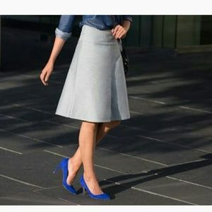 Betabrand Grey pinstripe Work-It Skort